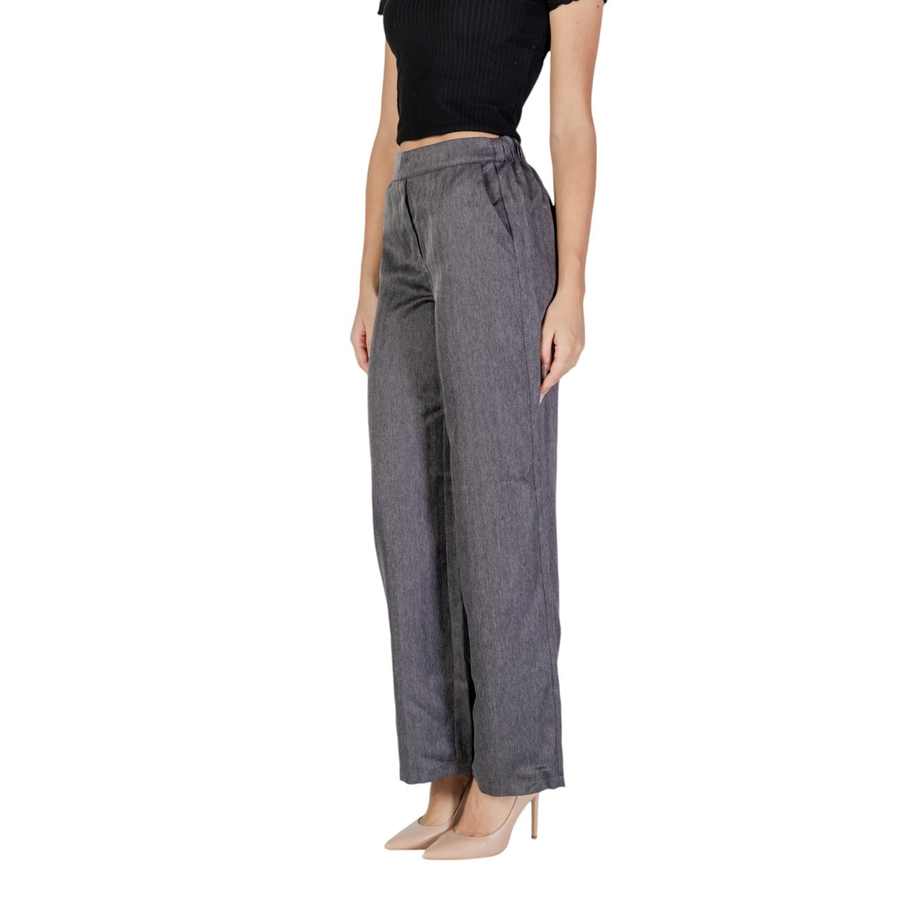 Jacqueline De Yong Broek Dames Grijs #2463868