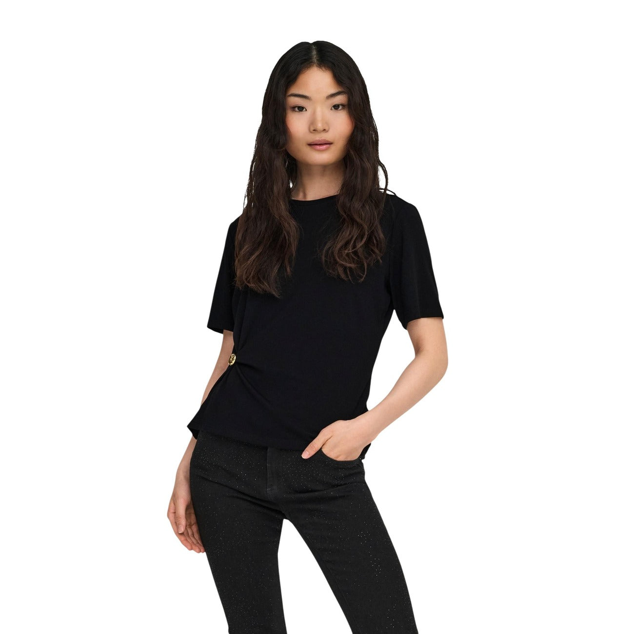 Only T-Shirt Damen Schwarz Schwarz #2454135