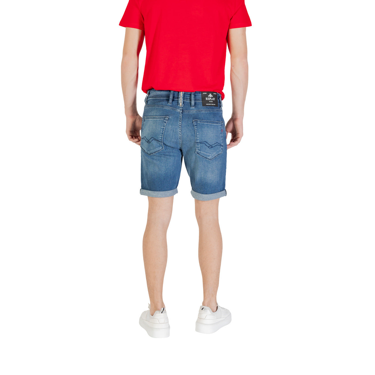 Replay Bermuda Heren Blauw