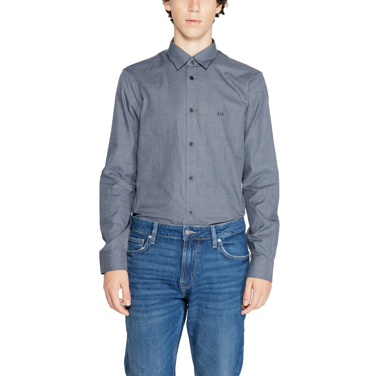 Armani Exchange Shirt Heren Blauw #2335324