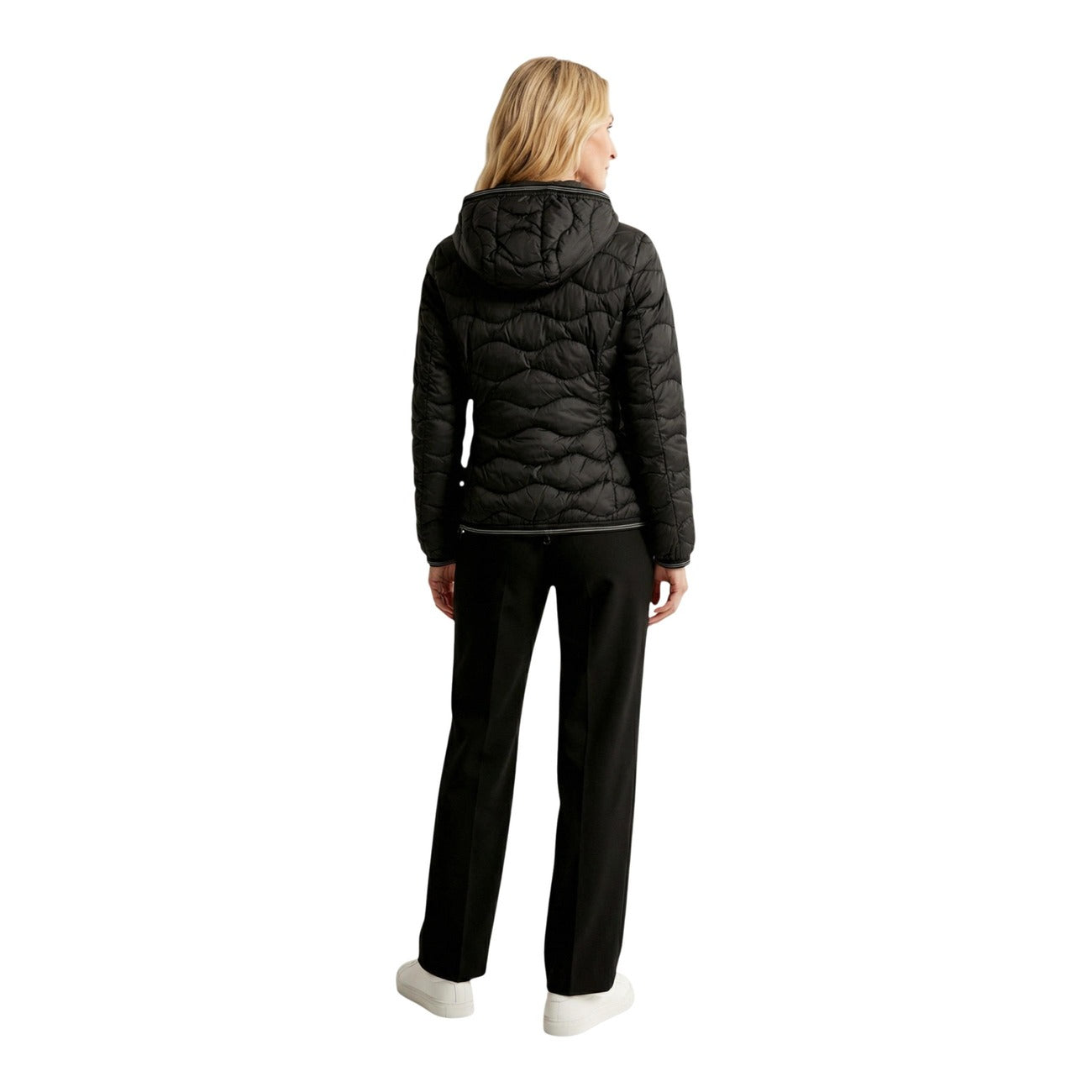 Blauer Windjack Damen Schwarz
