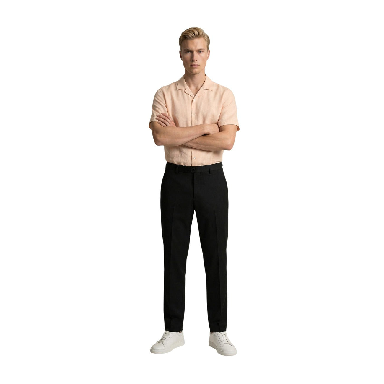 Gianni Lupo Hose Herren Schwarz Schwarz