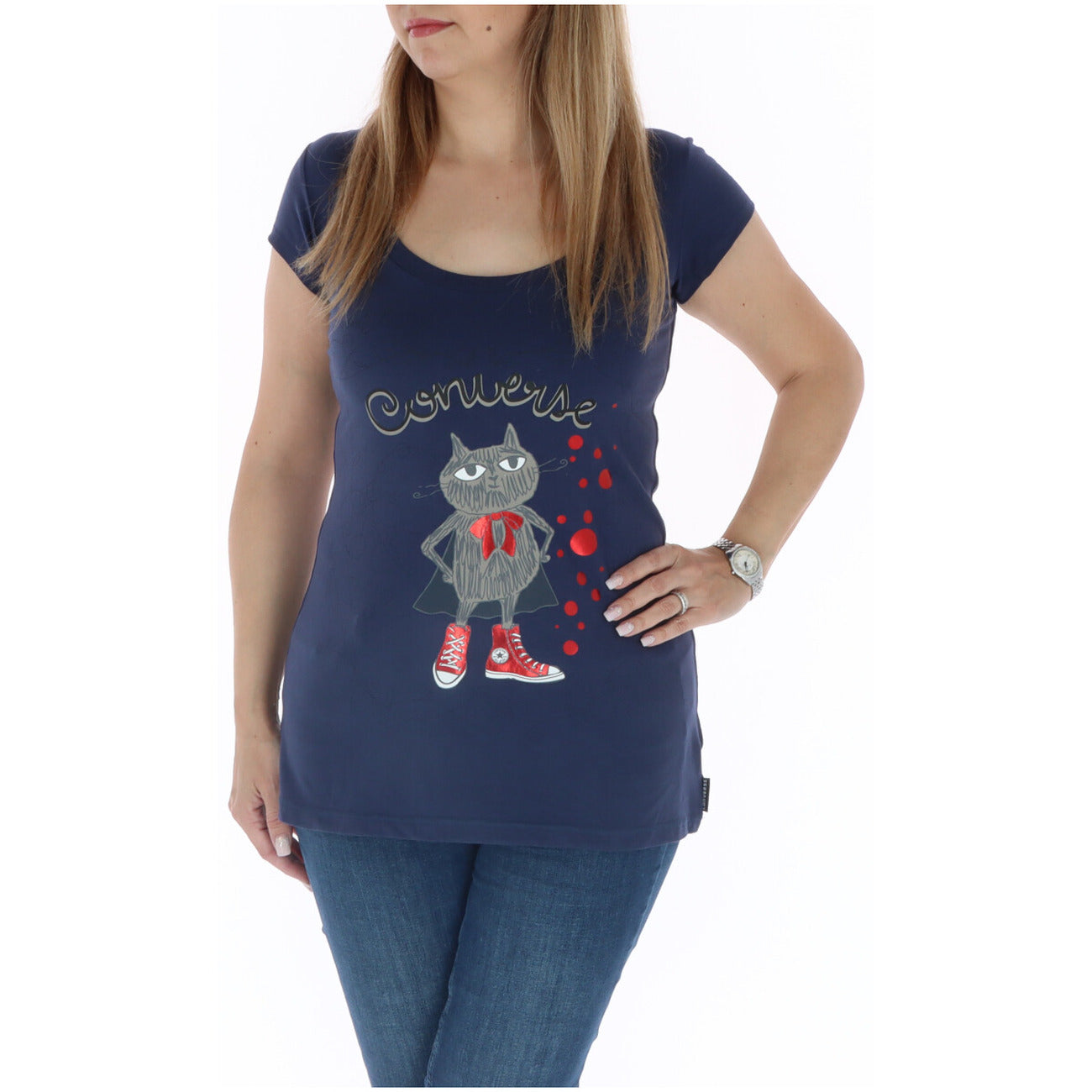 Converse T-Shirt Damen Blau