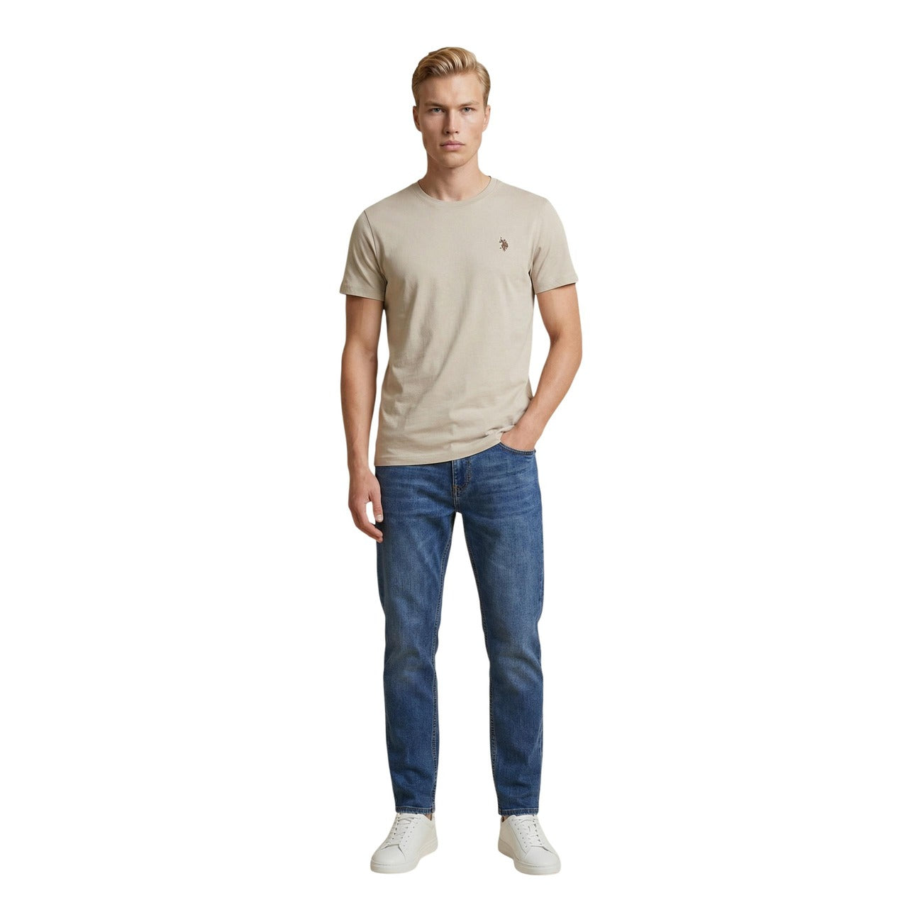 U.s. Polo Assn. T-Shirt Herren Beige