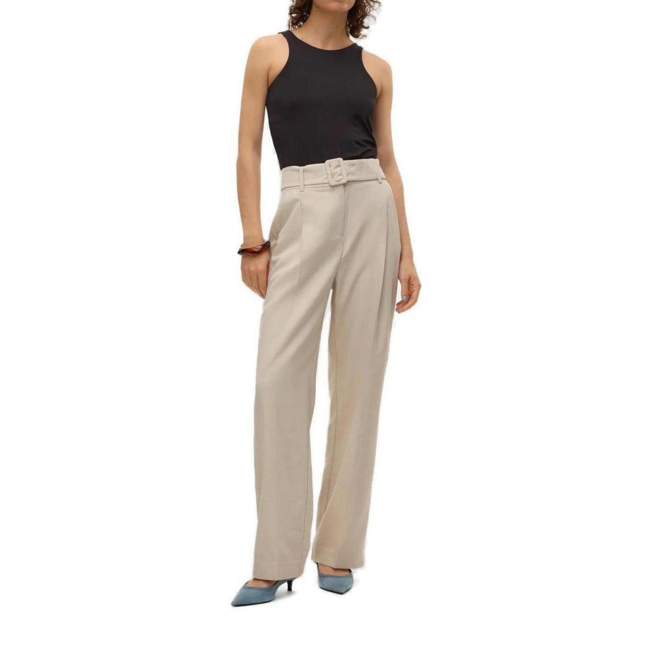 Vero Moda Broek Dames Beige