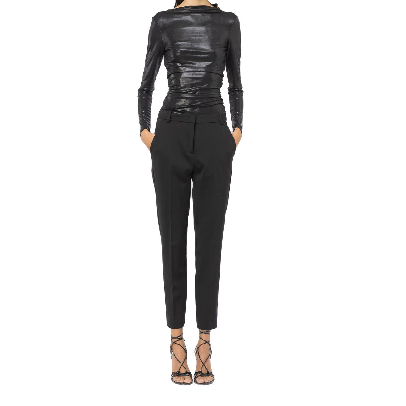 Pinko Hose Damen Schwarz #2438309