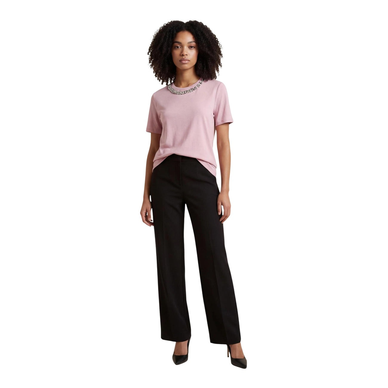Only T-Shirt Damen Rosa