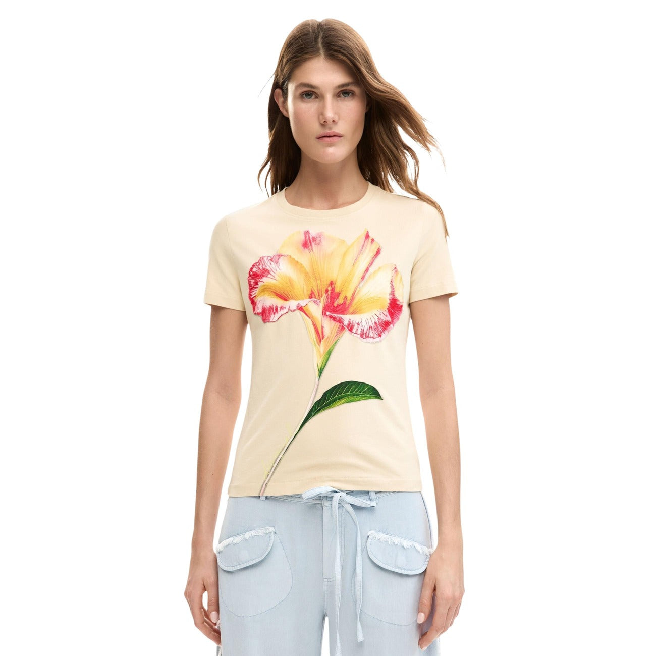 Desigual T-Shirt Damen Beige