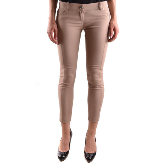 Elisabetta Franchi Broek Dames Beige #2440277