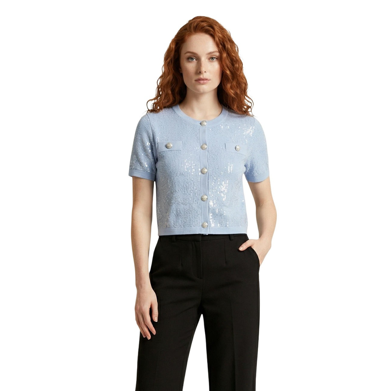 Morgan De Toi Cardigan Damen Hellblau #2457986