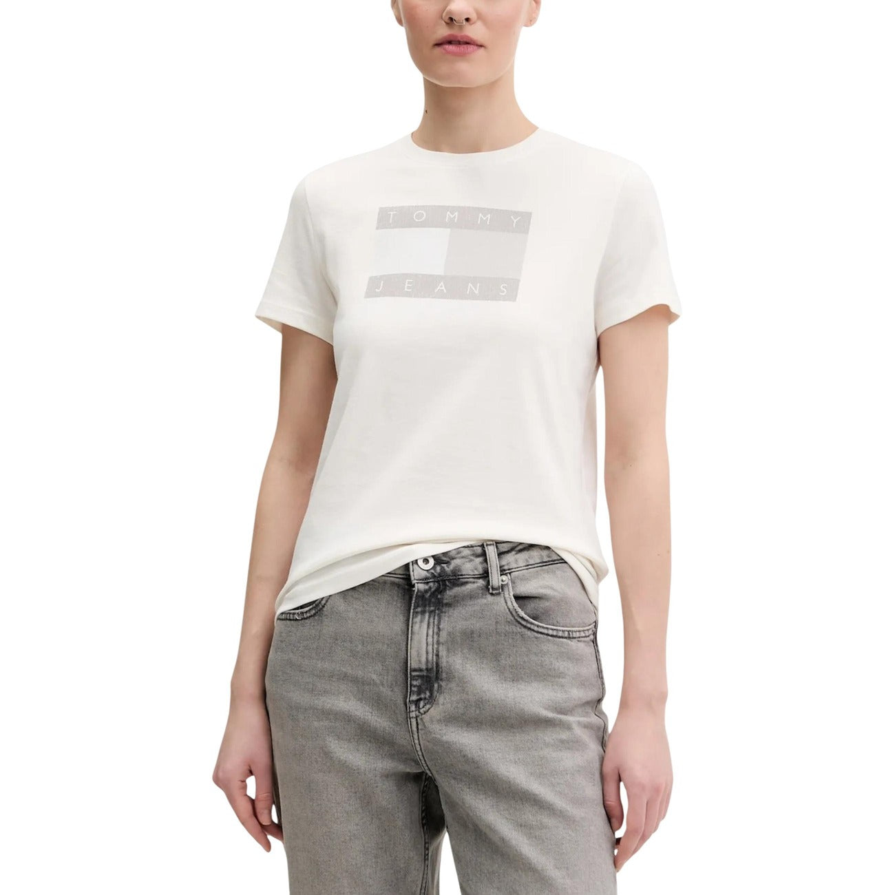 Tommy Hilfiger Jeans T-Shirt Damen Weiß #2450566