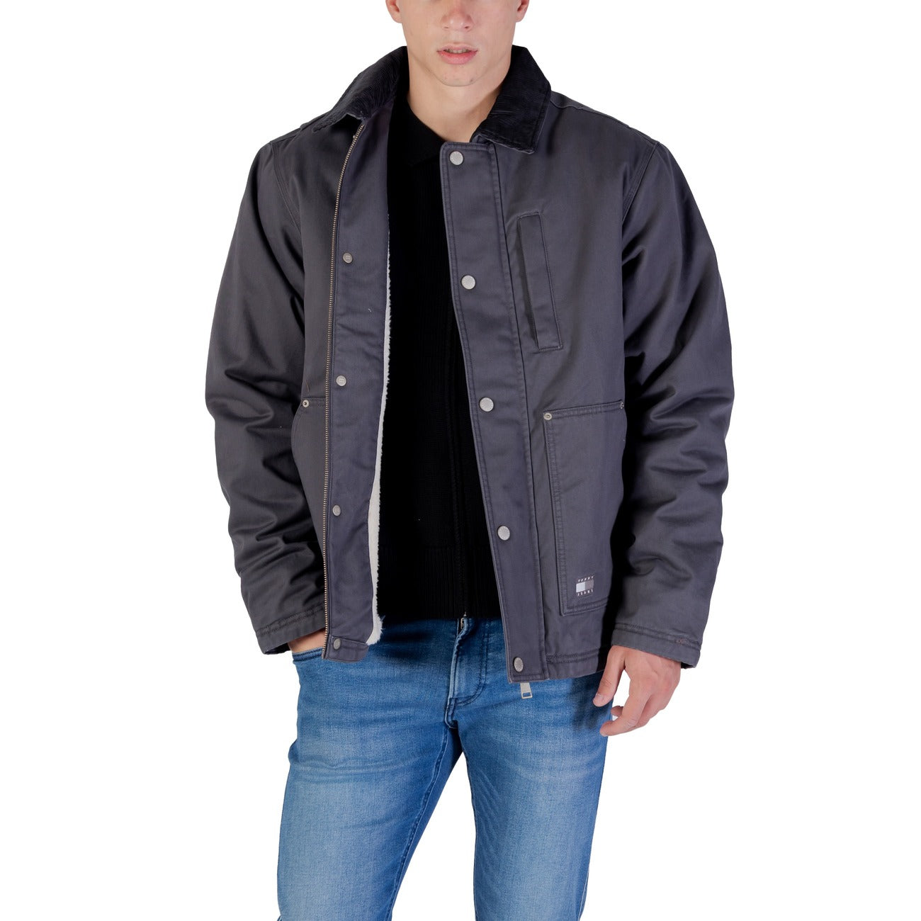 Tommy Hilfiger Jeans Windbreaker Heren Zwart #2434259