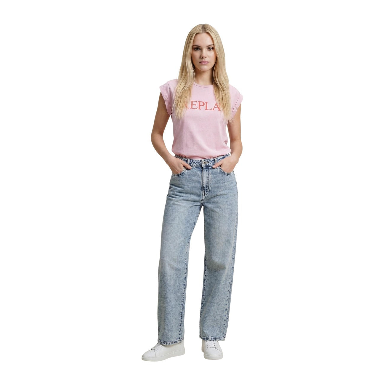 Replay T-shirt Dames Roze