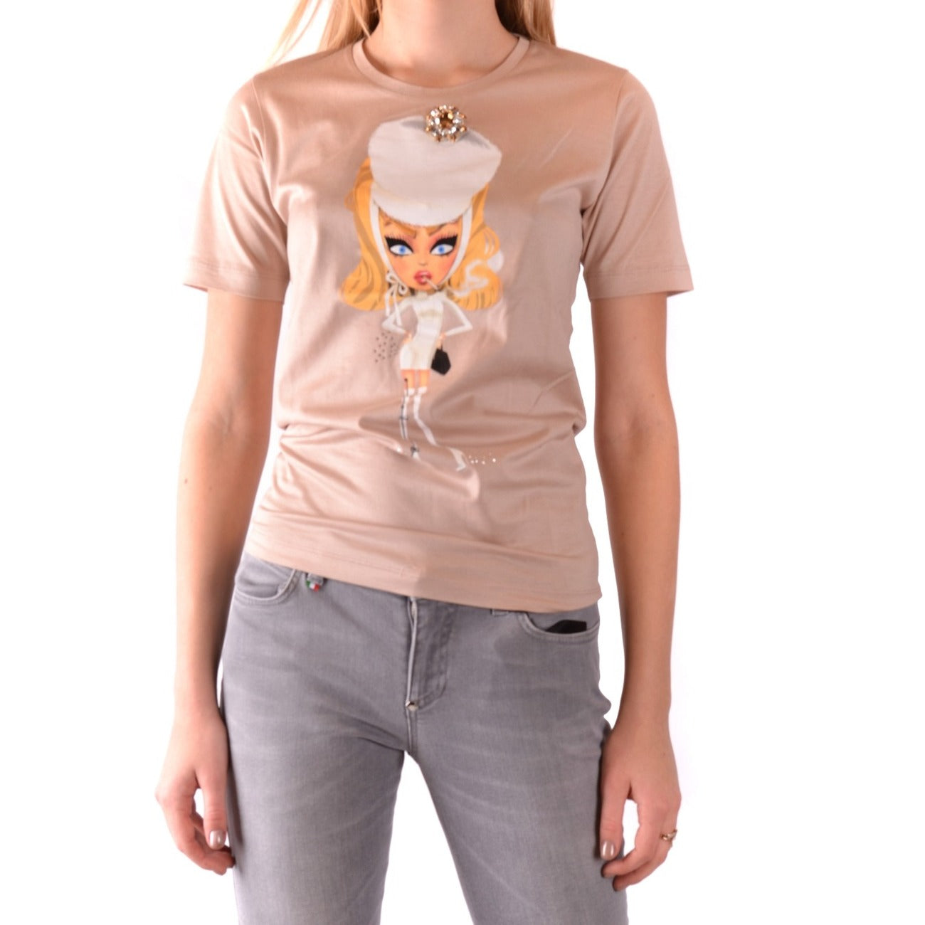 Dsquared T-shirt Dames Beige