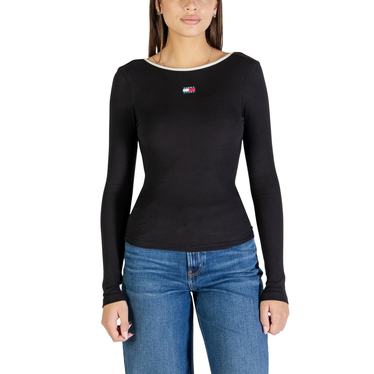 Tommy Hilfiger Jeans Strickmode Damen Schwarz
