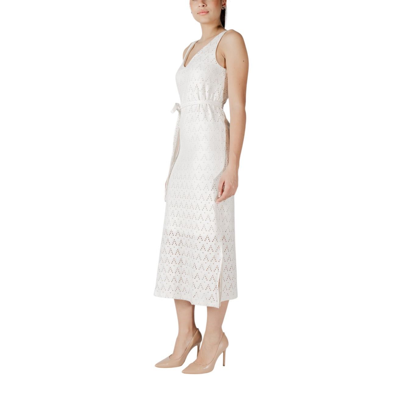 Vila Clothes Jurk Dames Beige