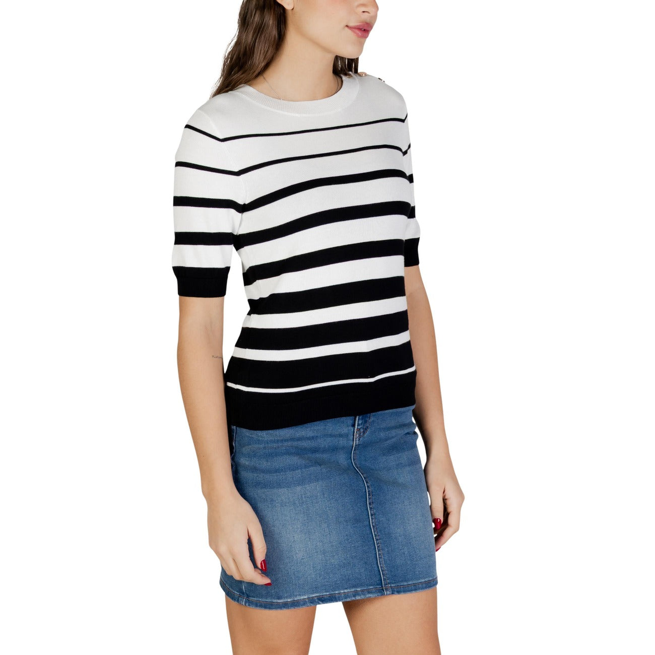 Morgan De Toi Strickmode Damen Weiß Weiß