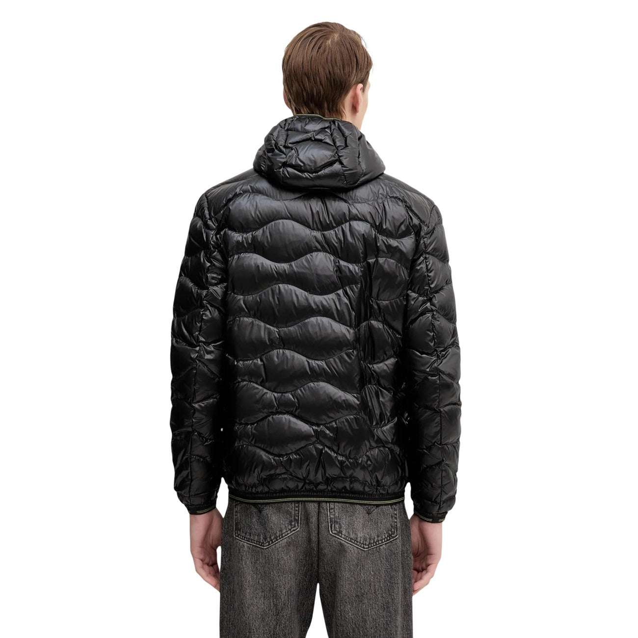 Blauer Windbreaker Heren Zwart