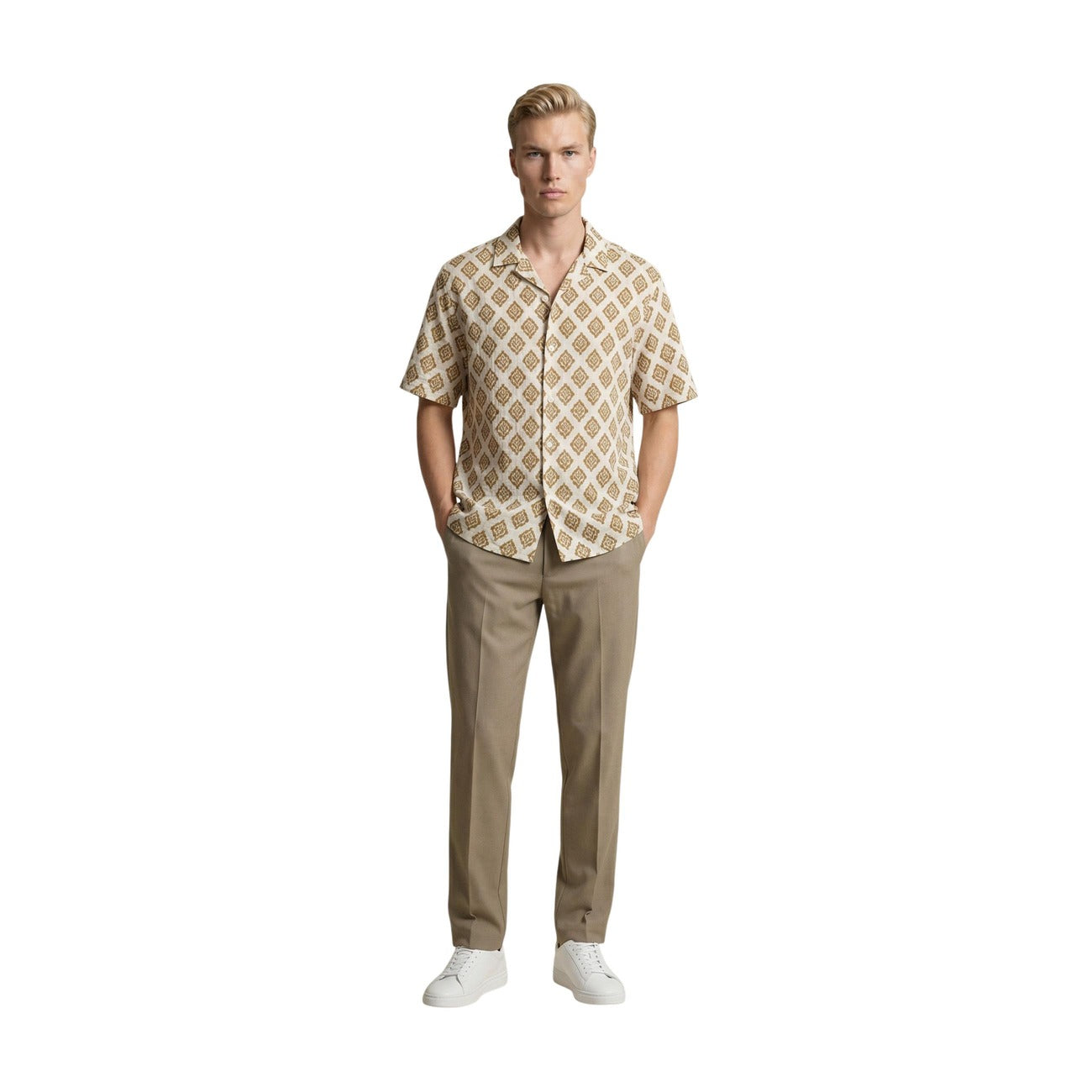 Gianni Lupo Shirt Herren Beige