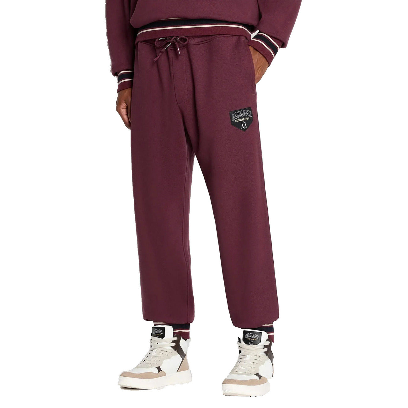 Armani Exchange Broek Heren Bordeaux