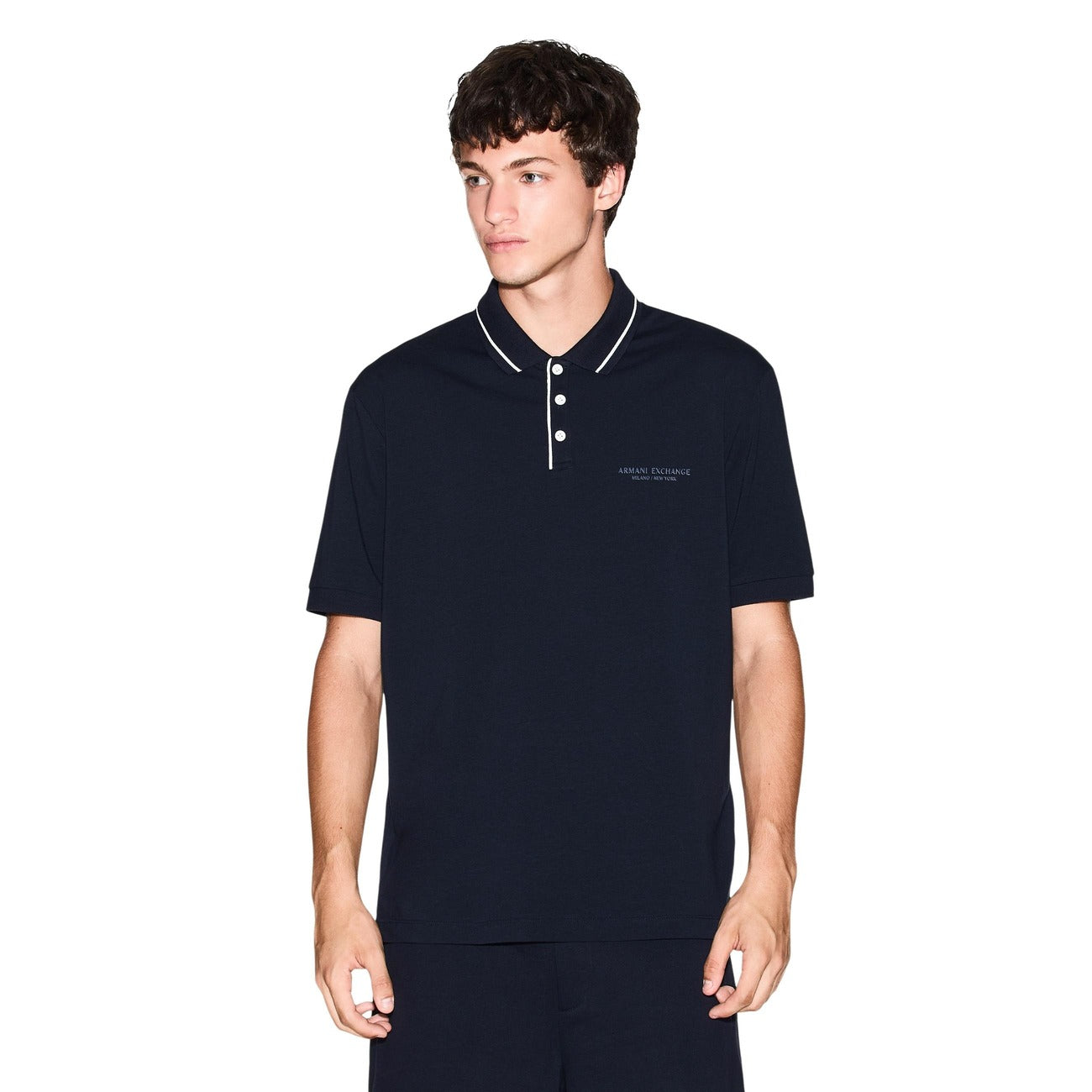 Armani Exchange Polo Top Heren Blauw
