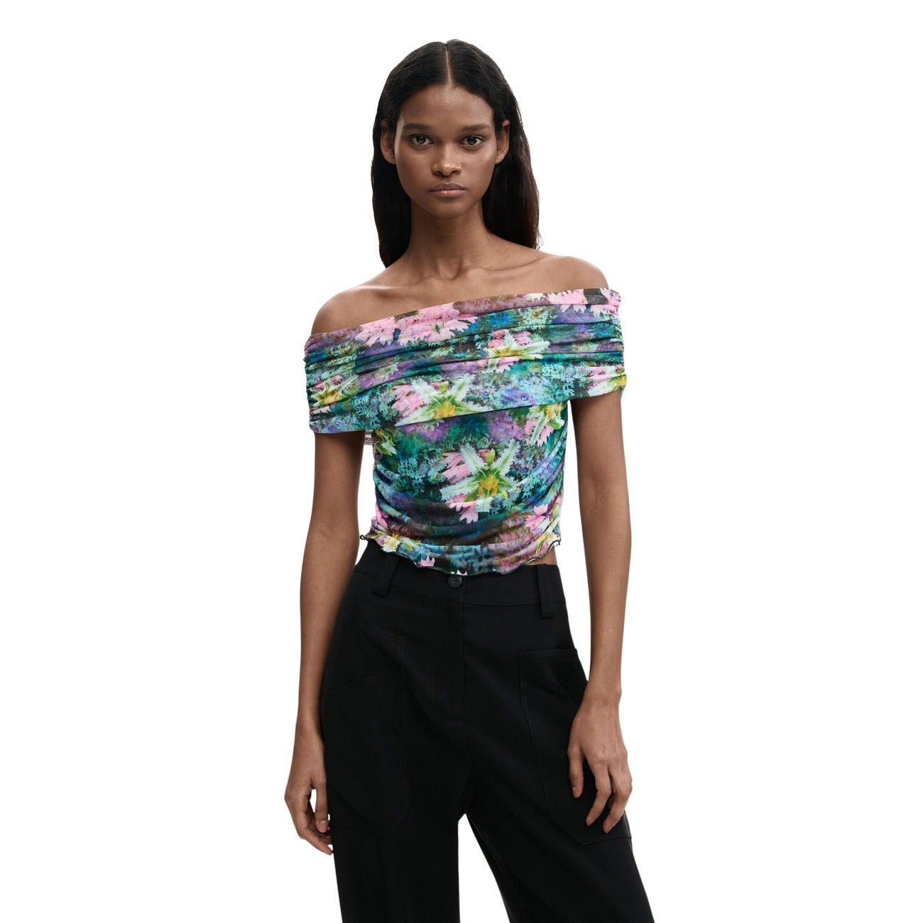 Desigual Top Dames Lichtblauw