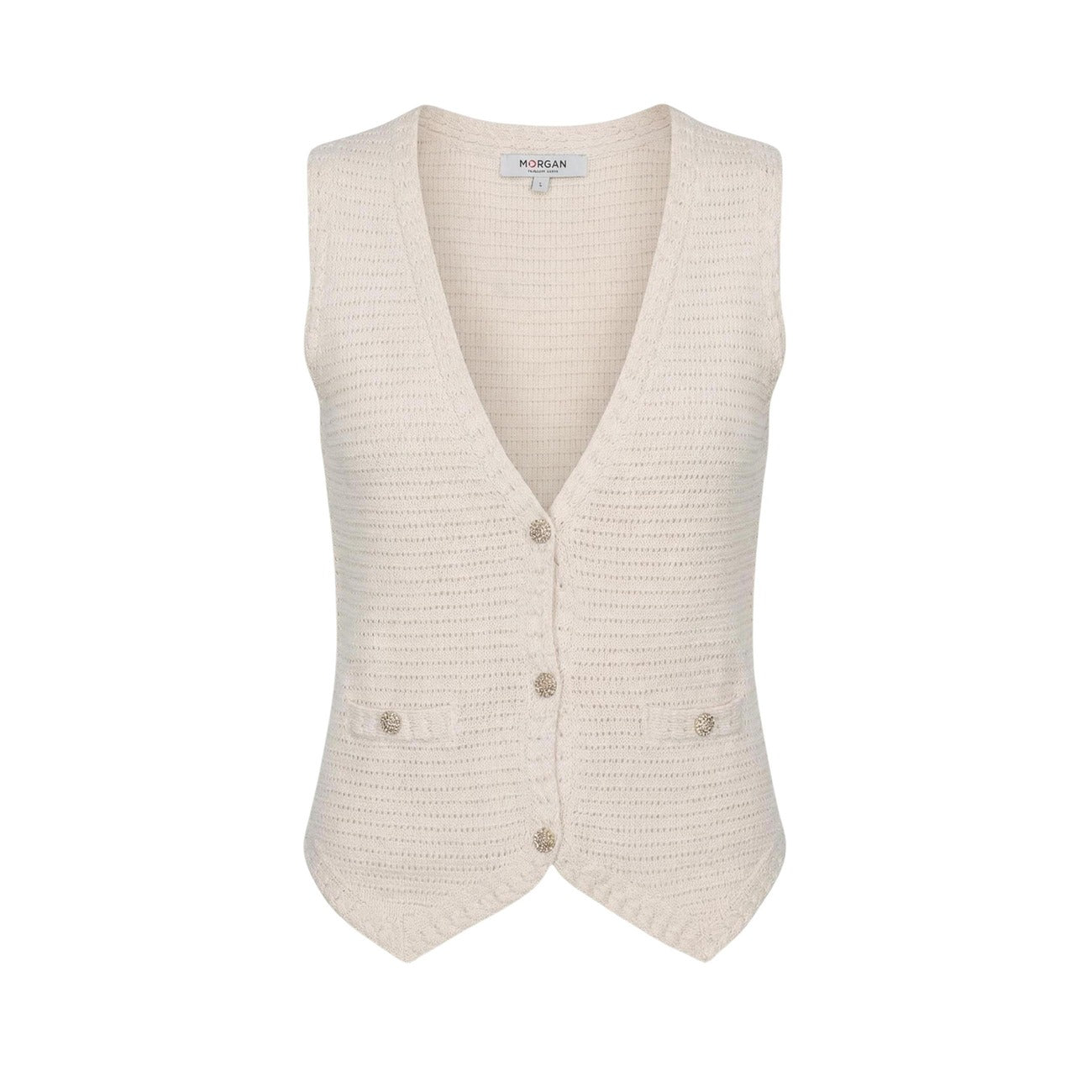 Morgan De Toi Gilet Dames Beige