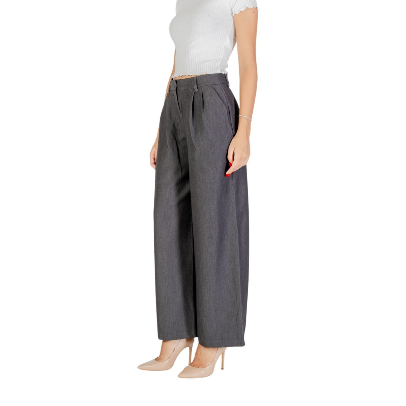 Only Broek Dames Grijs #2464470