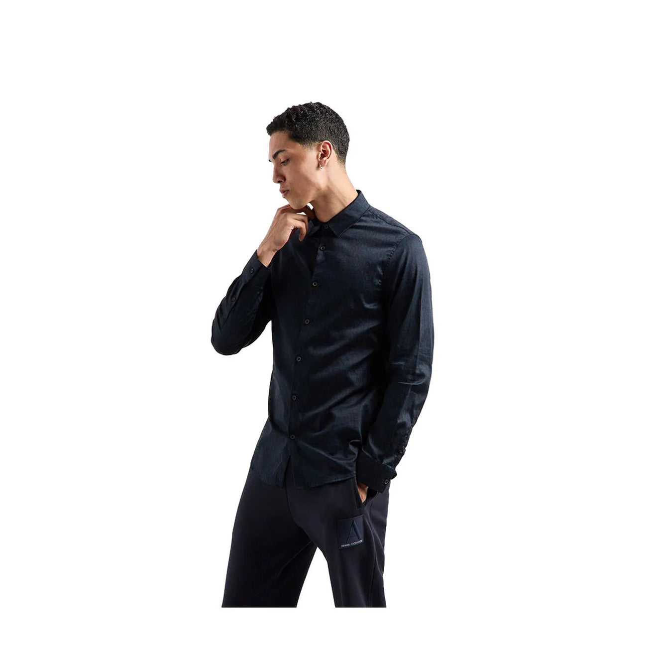 Armani Exchange Shirt Heren Blauw #2437714