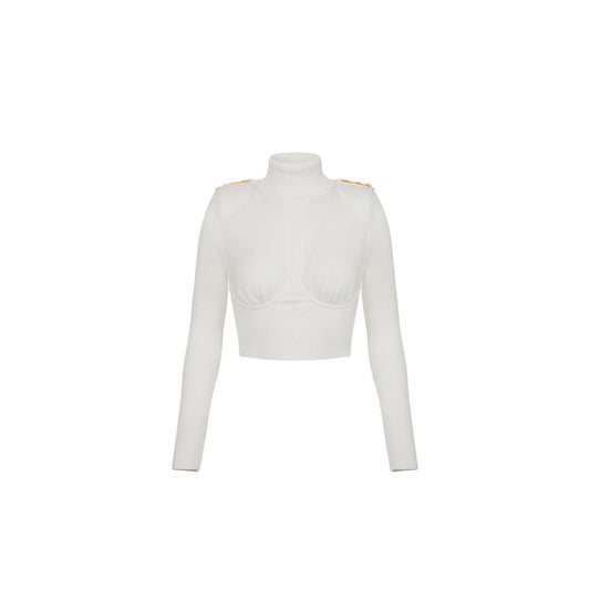 Elisabetta Franchi Strickmode Damen Weiß #2423046