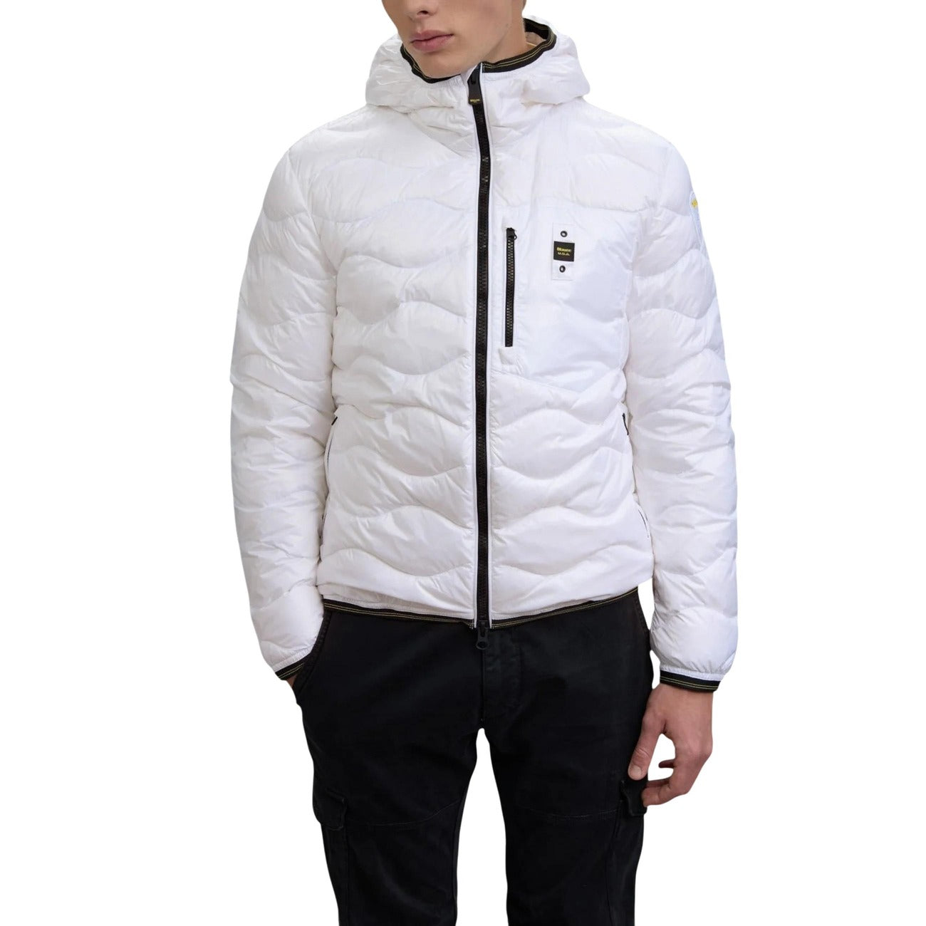 Blauer Windbreaker Heren Zwart