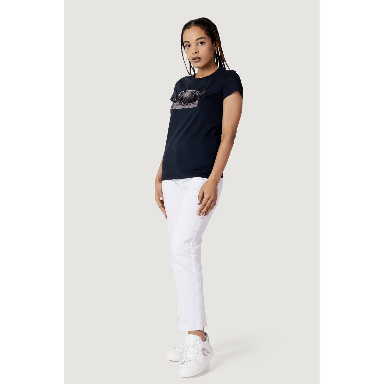 Armani Exchange T-shirt Dames Blauw
