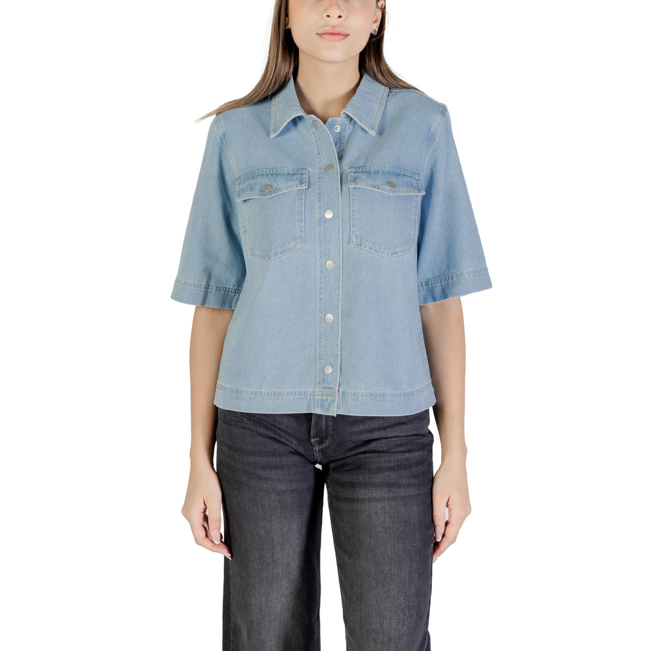 Only Shirt Dames Blauw Blauw #2426371