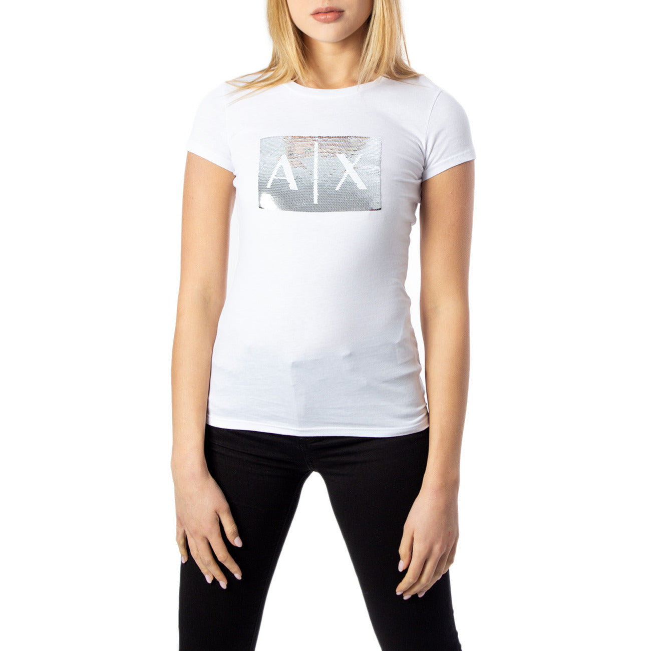 Armani Exchange T-shirt Dames Blauw