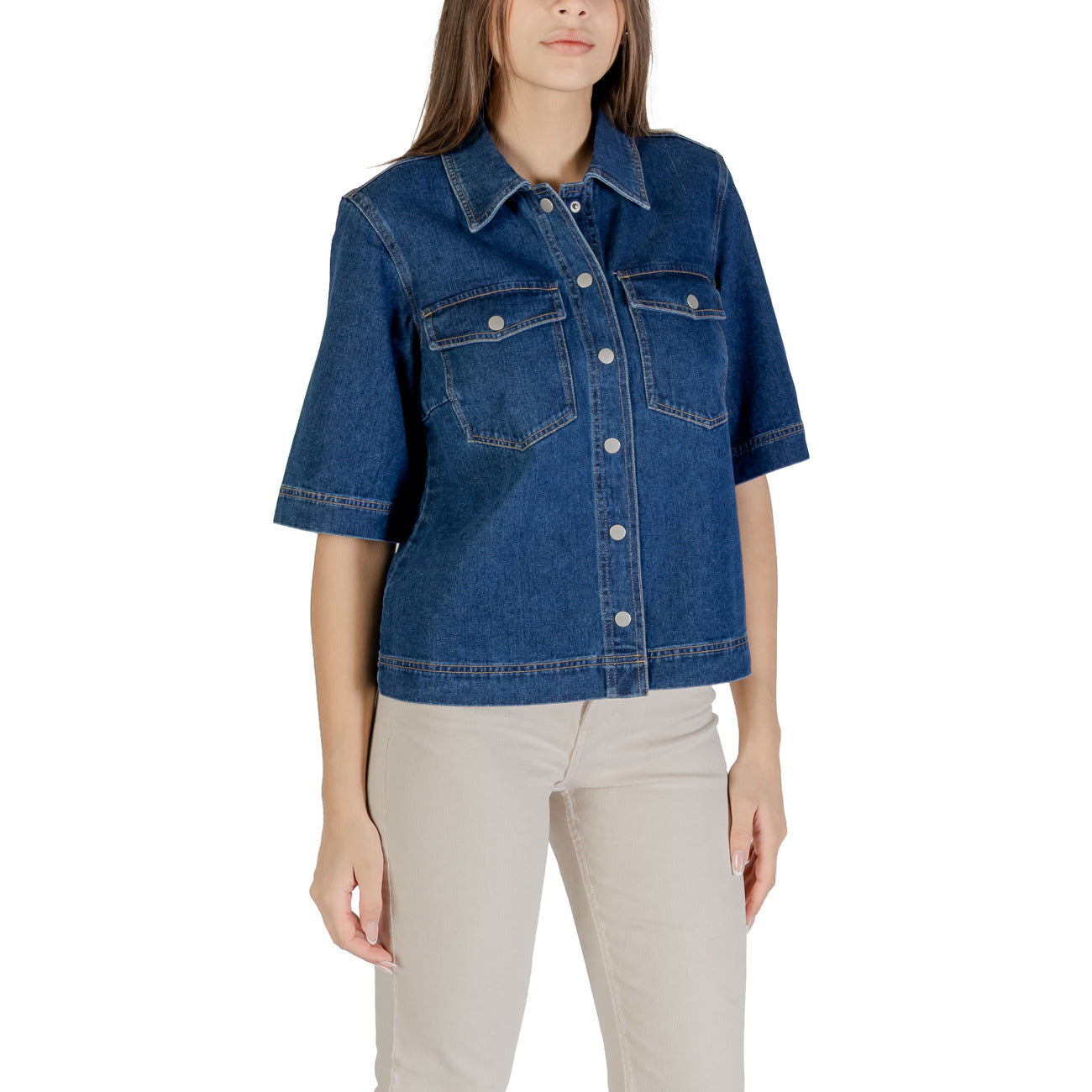 Only Shirt Dames Blauw Blauw #2426371