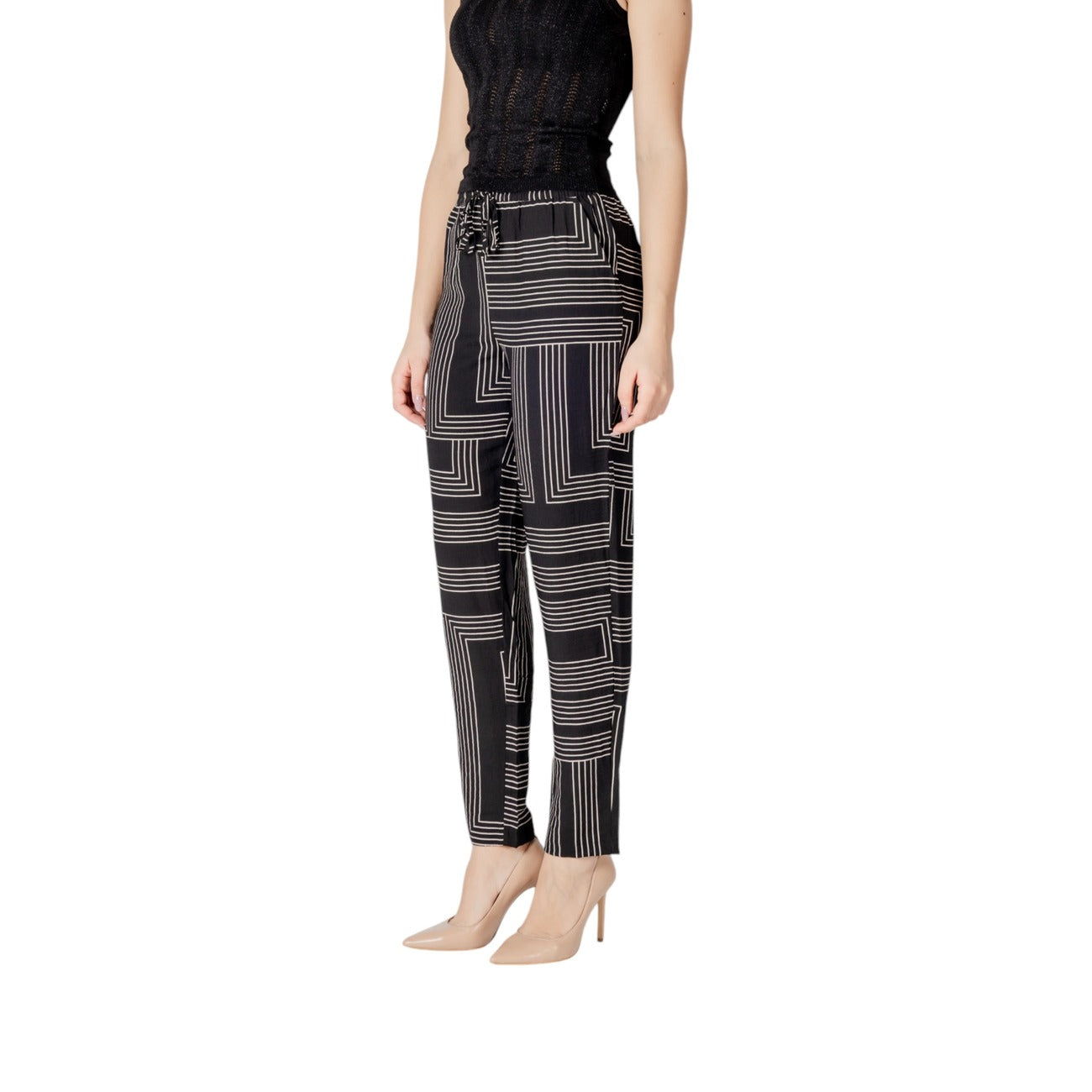 Jacqueline De Yong Broek Dames Zwart #2464228