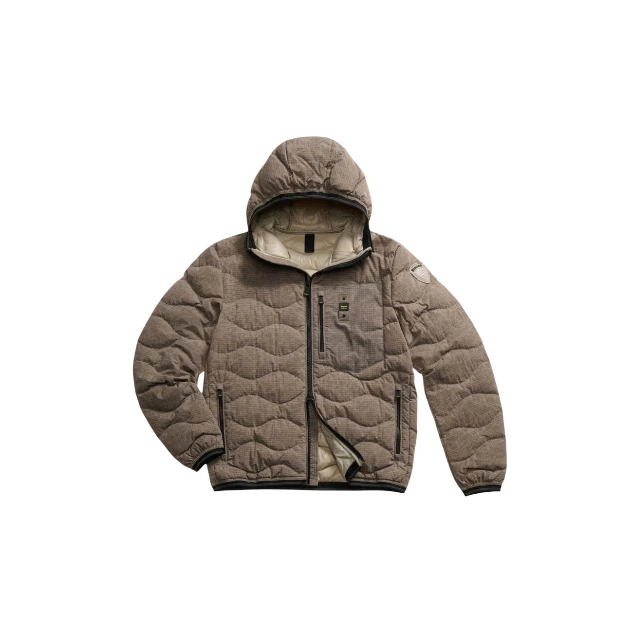 Blauer Windbreaker Heren Bruin