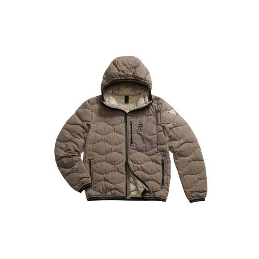 Blauer Windbreaker Herren Braun