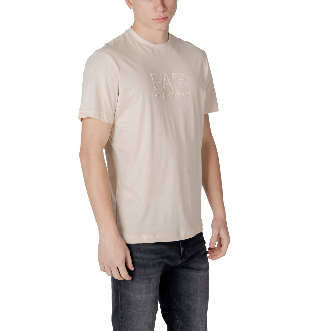 Ea7 T-shirt Heren Beige