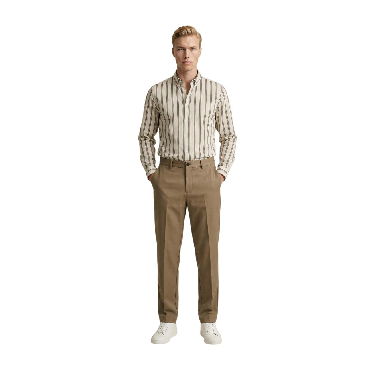 Gianni Lupo Hose Herren Beige Beige #2467365