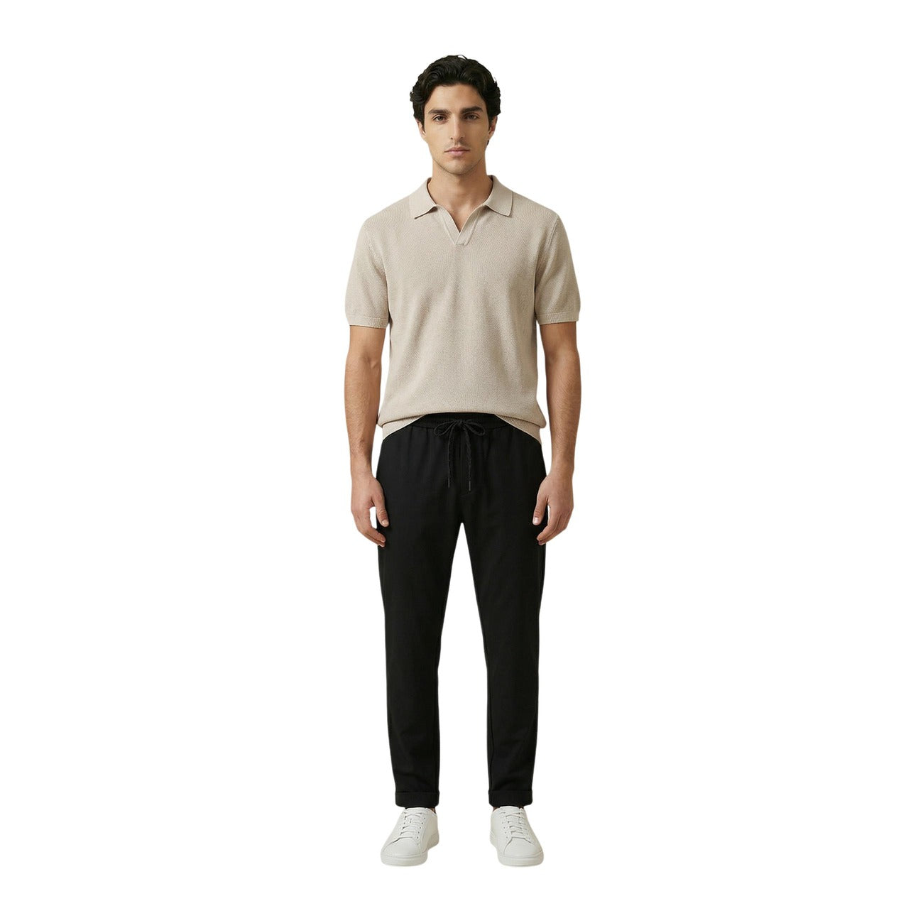 Gianni Lupo Hose Herren Schwarz Schwarz #2457560