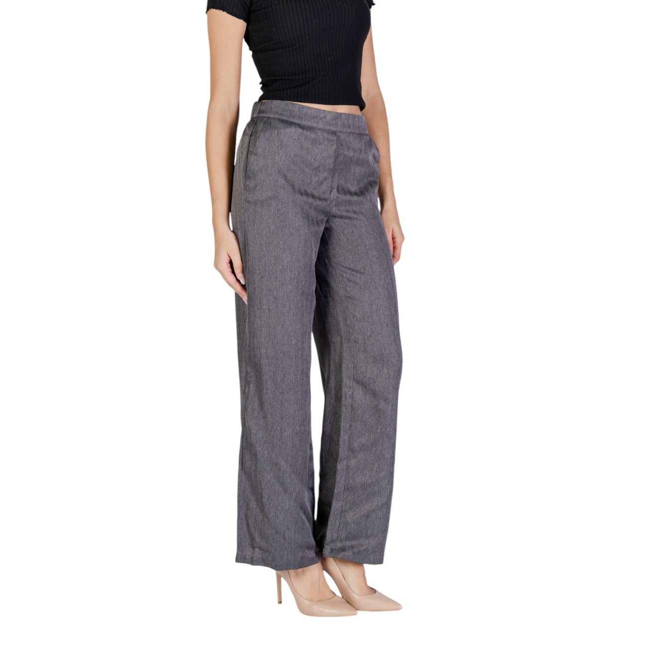 Jacqueline De Yong Broek Dames Grijs #2463868