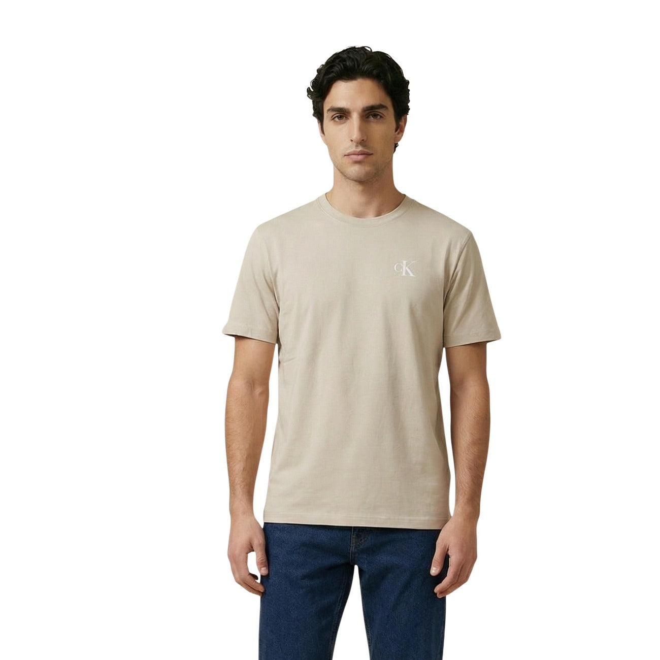 Calvin Klein Jeans T-shirt Men Beige #2455443