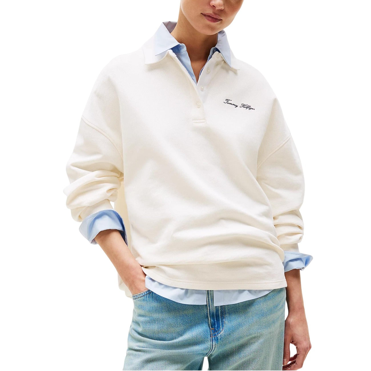 Tommy Hilfiger Sweatshirt Damen Weiß