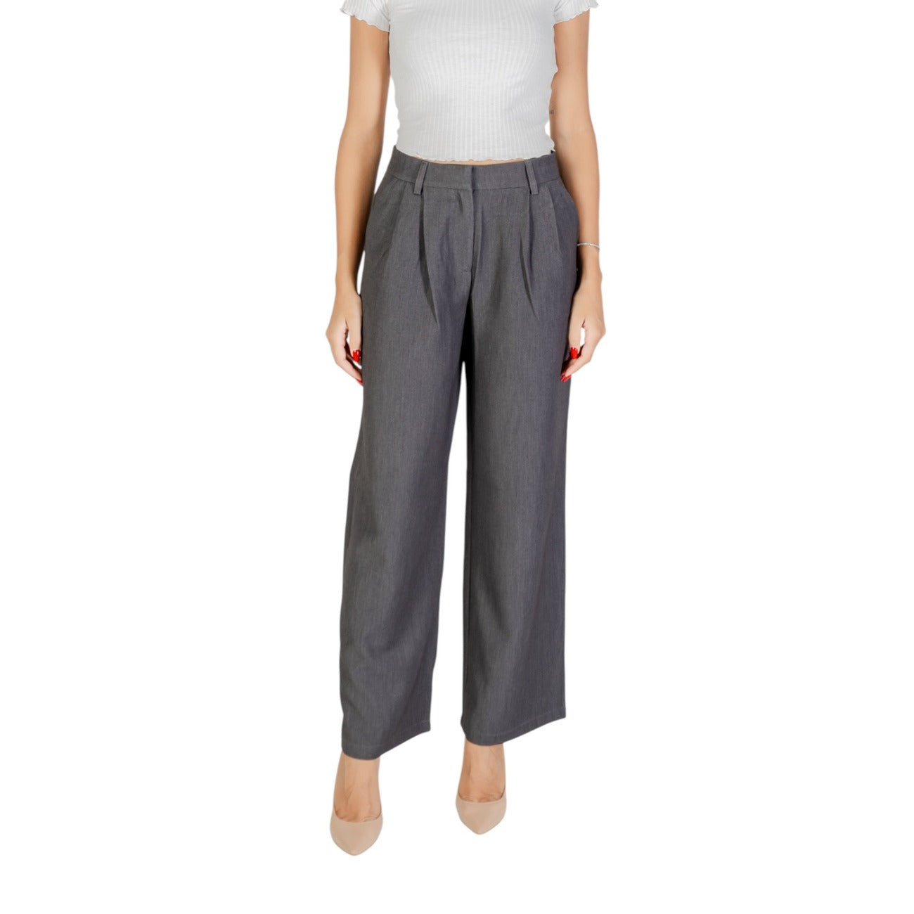 Only Broek Dames Grijs #2464470