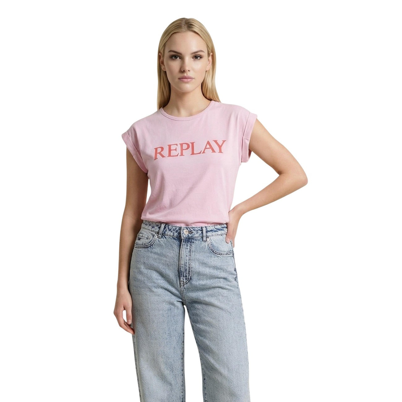 Replay T-shirt Dames Roze