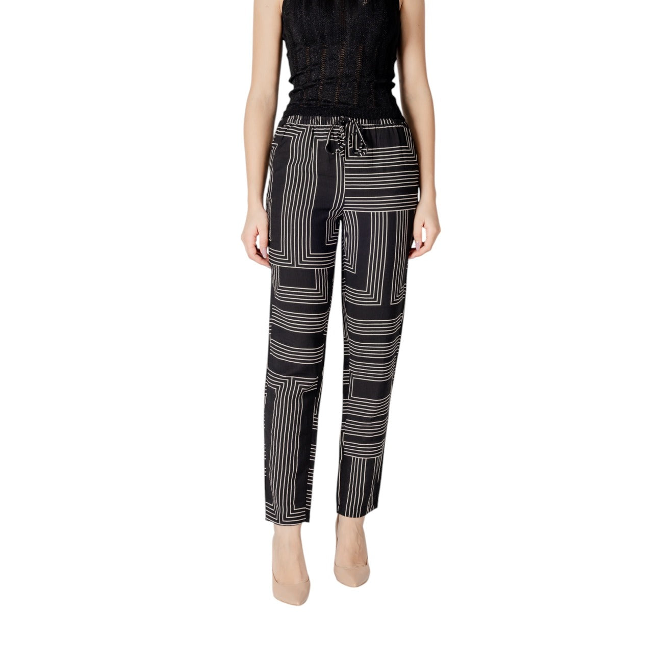 Jacqueline De Yong Broek Dames Zwart #2464228