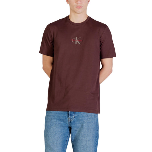 Calvin Klein Jeans T-shirt Heren Bruin #2469945