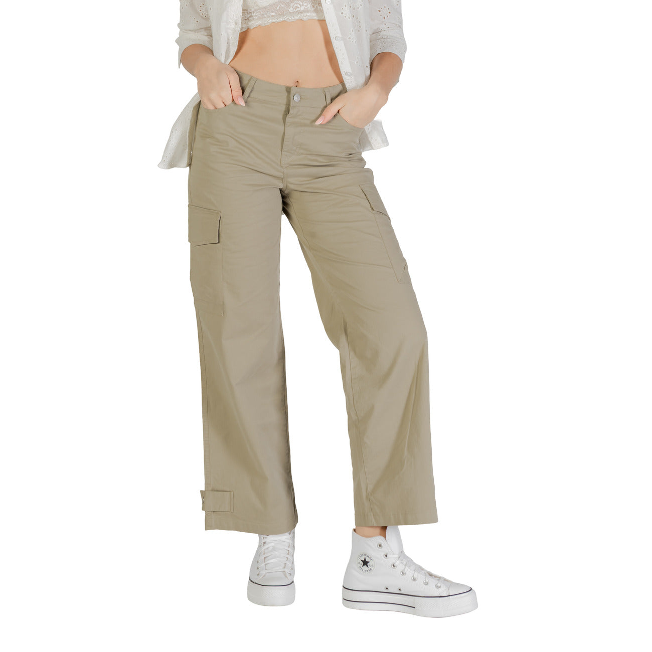 Only Broek Dames Beige #2464307