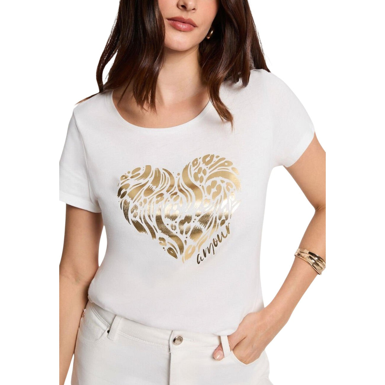 Morgan De Toi T-shirt Dames Wit #2469637